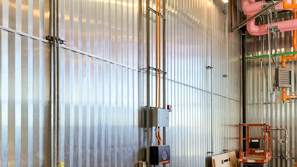 Acoustical metal panels noise control project at Harvard University